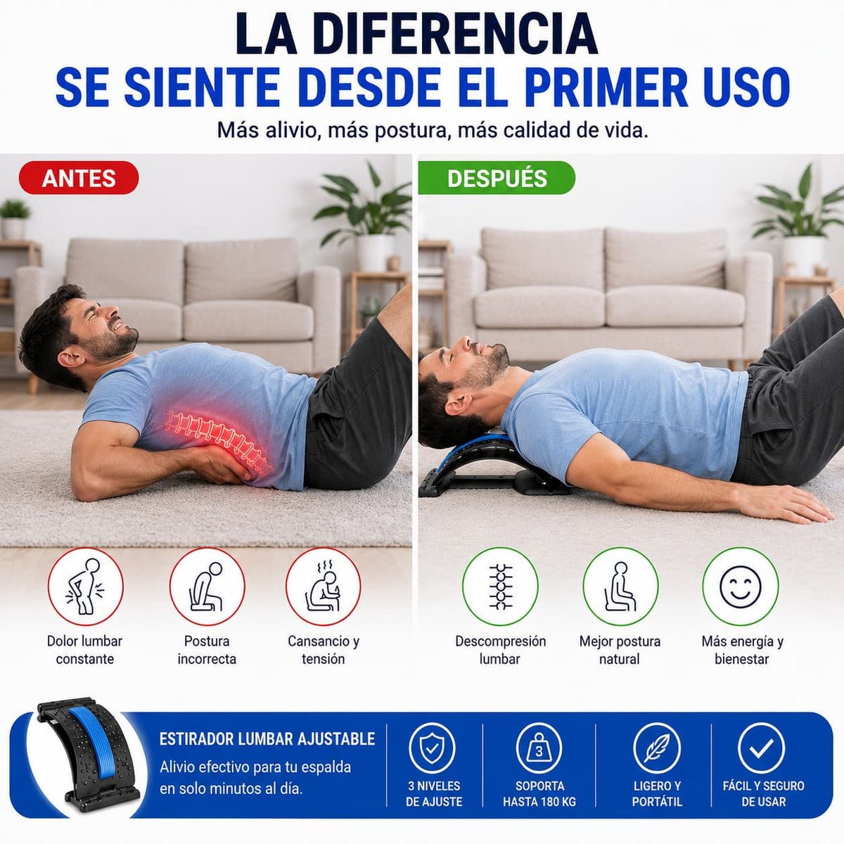 LumbarFix - Descompresión Espinal en Casa